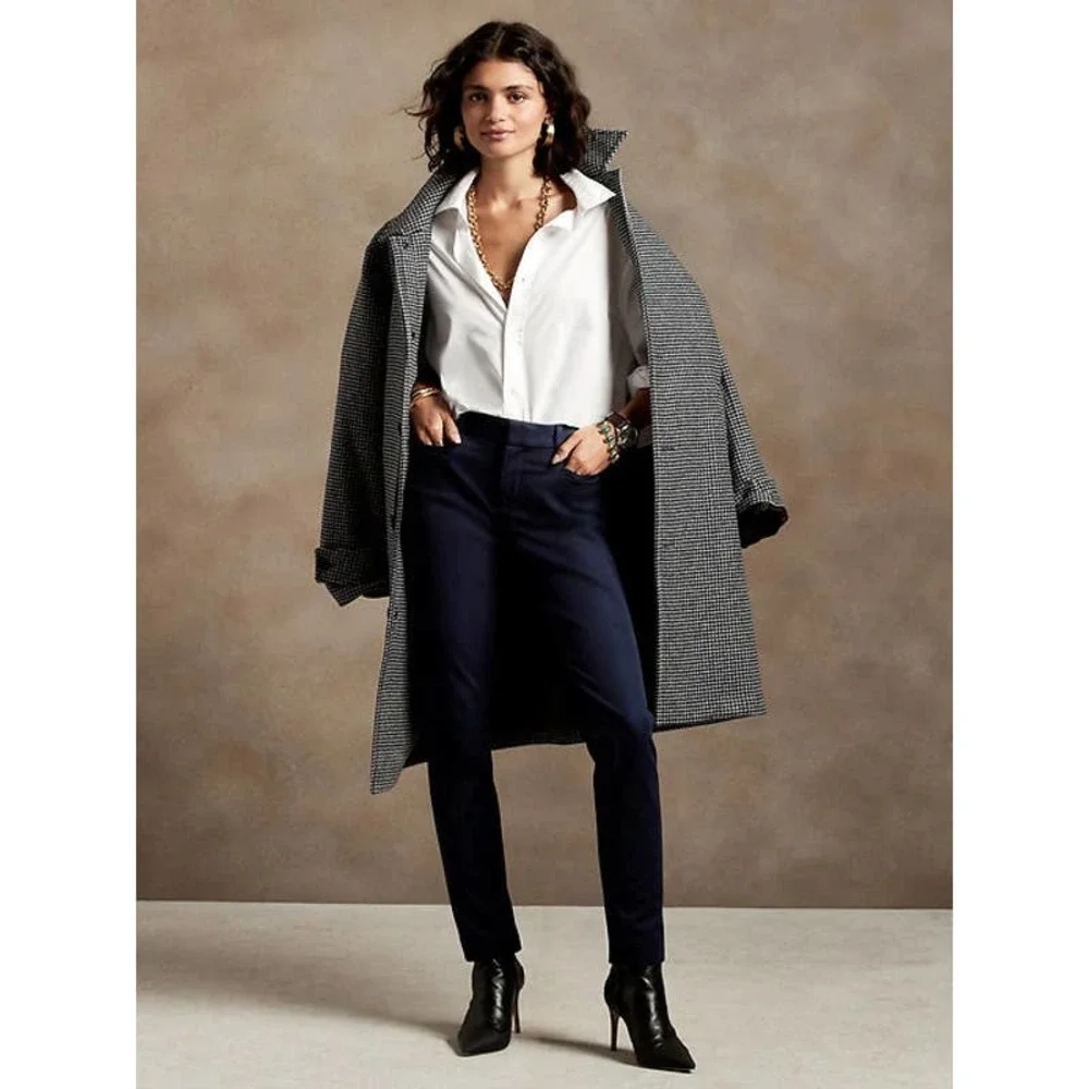Banana Republic Mid-Rise Skinny Modern Sloan Pant size 8 Navy - Picture 1 of 6